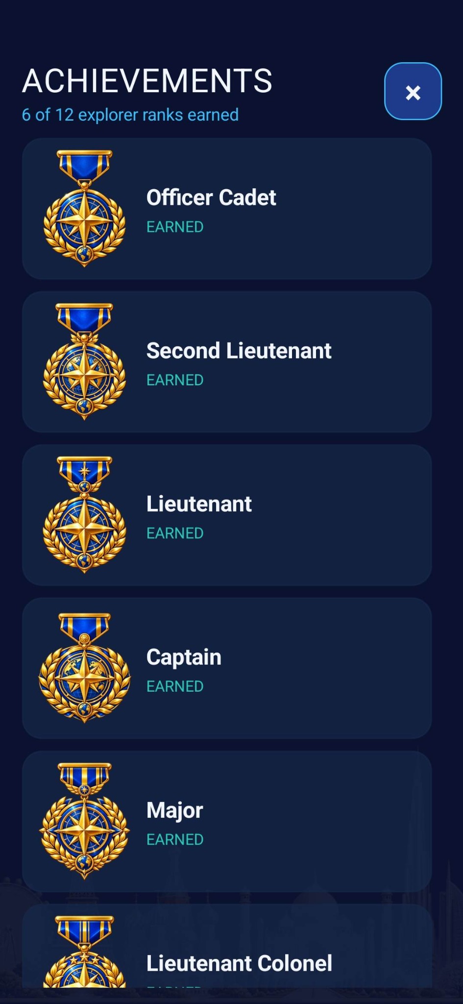 National Flags explorer rank achievement medals
