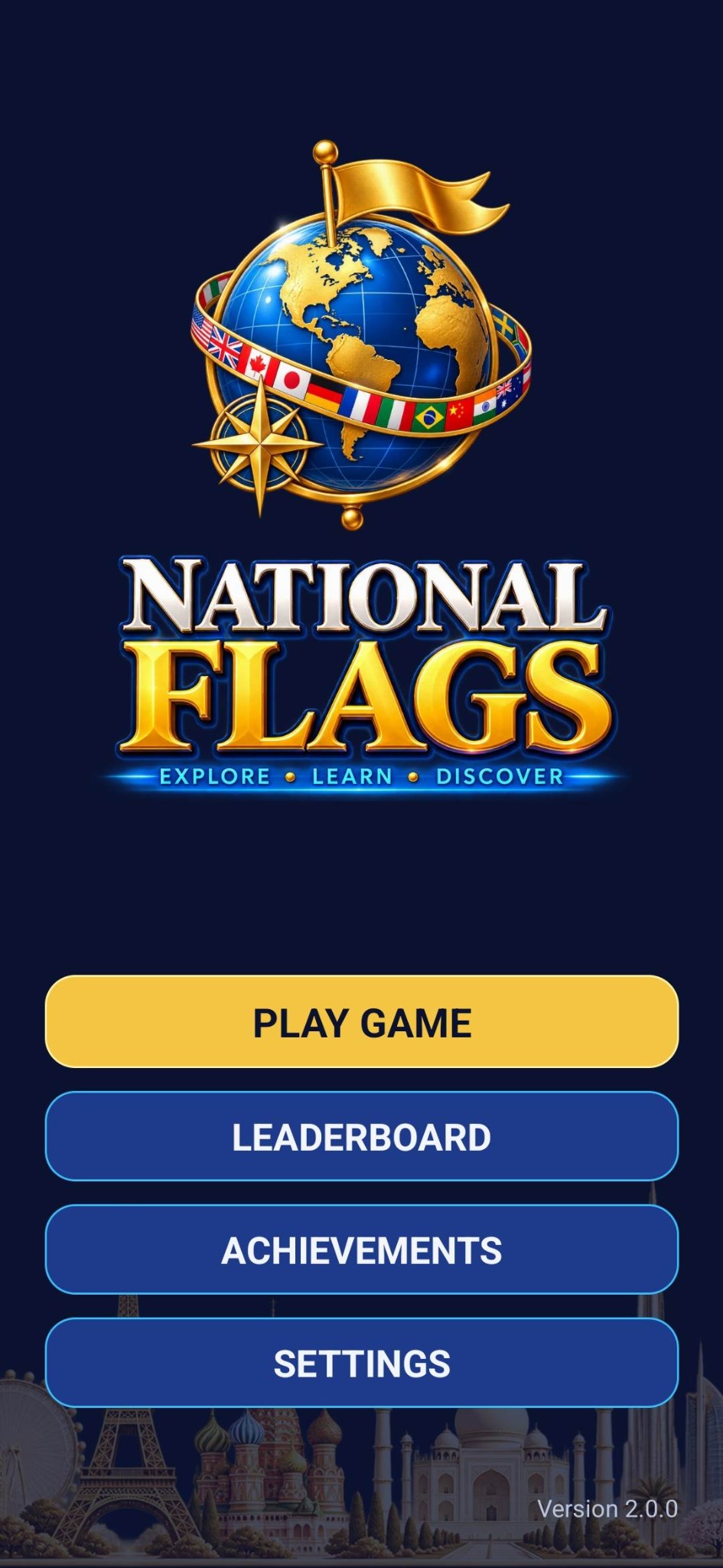 National Flags main menu